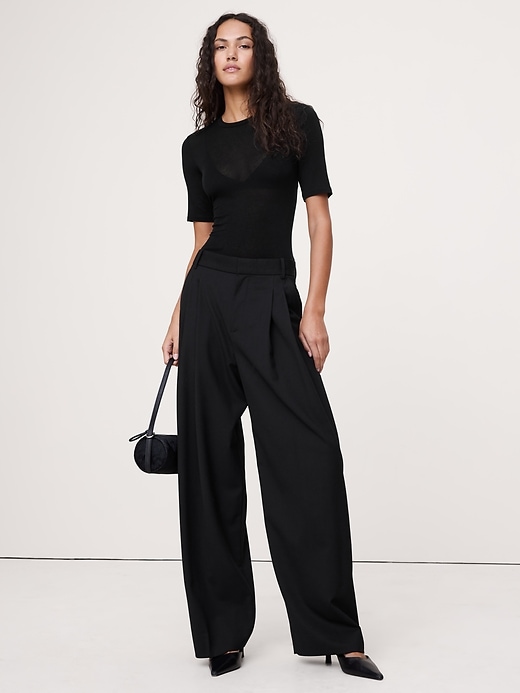 Sheer Lyocell-Wool Crew-Neck T-Shirt