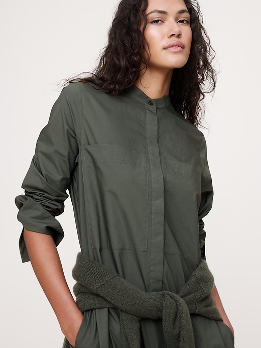 Image number 6 showing, Cotton Trapeze Shirtdress
