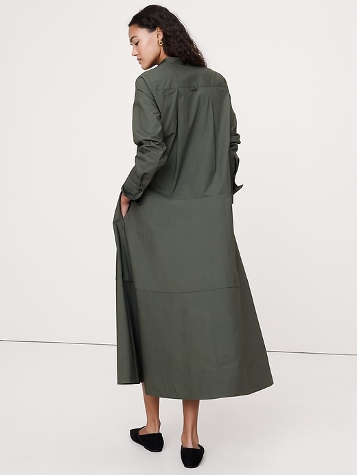 Image number 5 showing, Cotton Trapeze Shirtdress