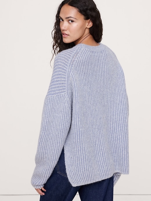 Alpaca-Wool Blend Ribbed Sweater | Banana Republic