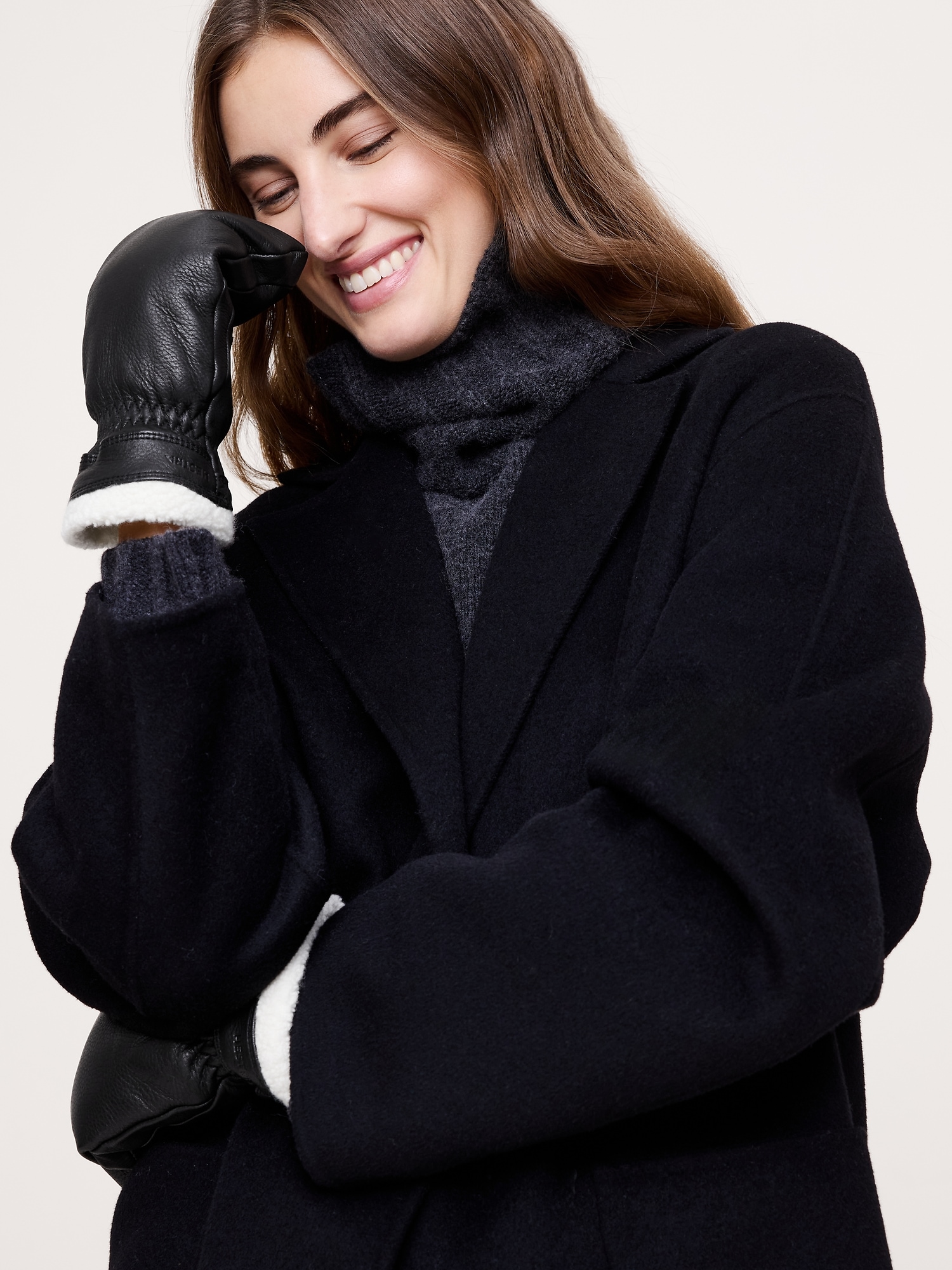 Image number 2 showing, Boda Leather Mittens by Hestra