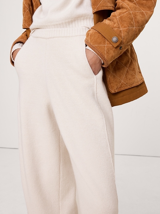 Merino-Cotton Barrel Sweater Pant