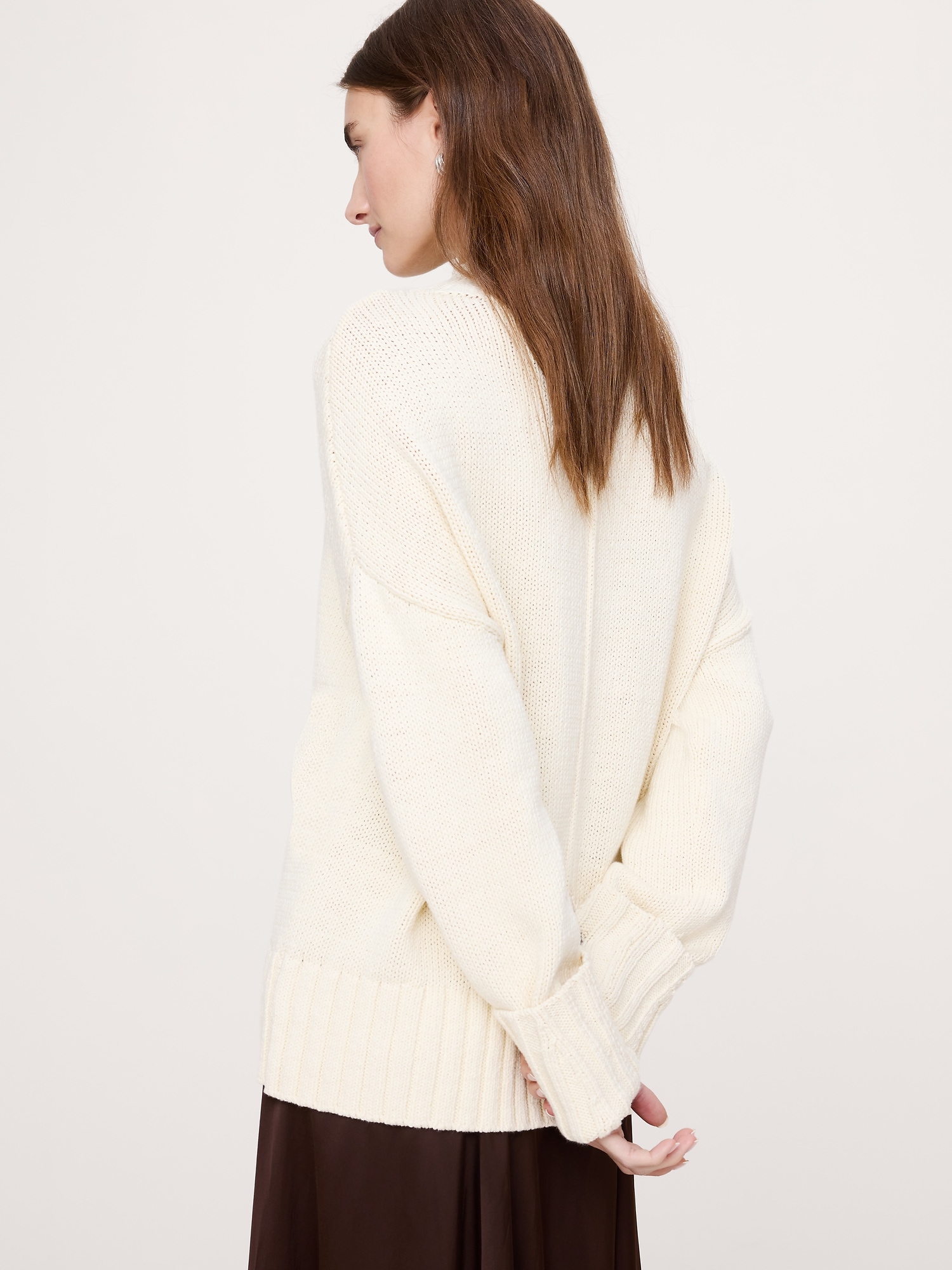 Image number 3 showing, Chunky Cotton Tunic Sweater