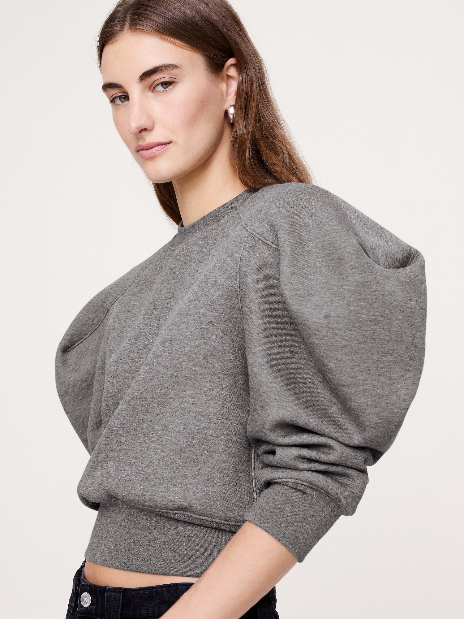 Image number 3 showing, Puff-Sleeve Sweatshirt