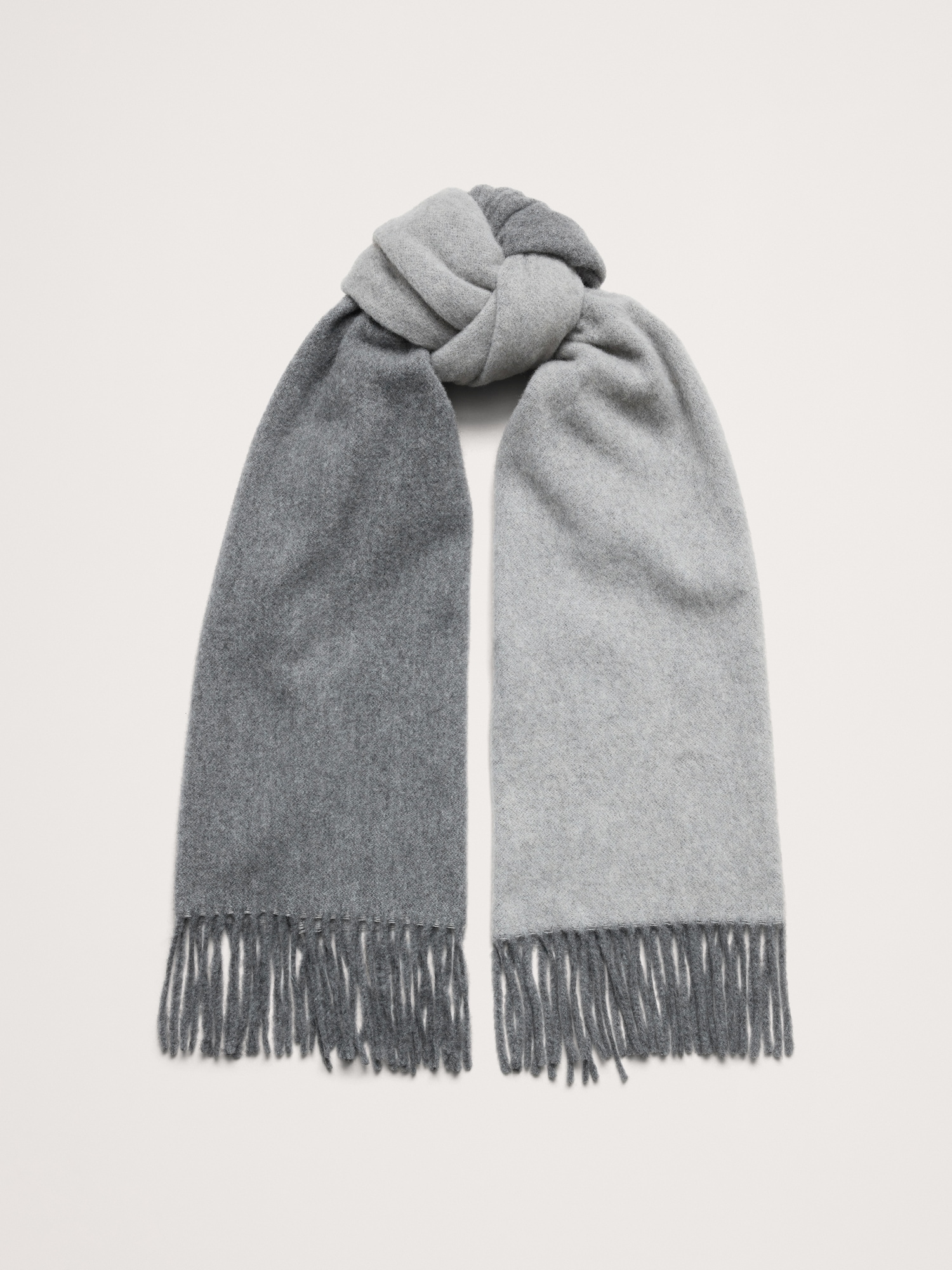 Italian Wool-Cashmere Scarf - Heather Gray