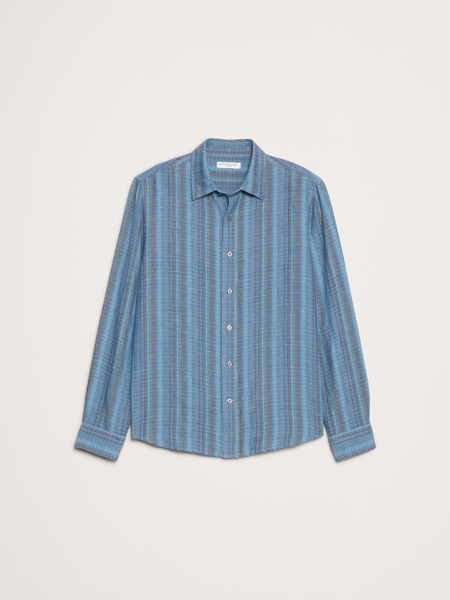 Image number 4 showing, Standard-Fit Linen-Cotton Shirt