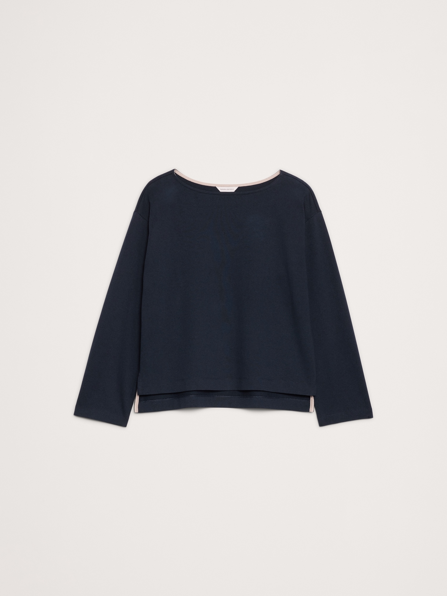 Image number 4 showing, Relaxed Cotton Boat-Neck Top