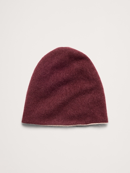 Reversible Brushed Wool-Cashmere Beanie