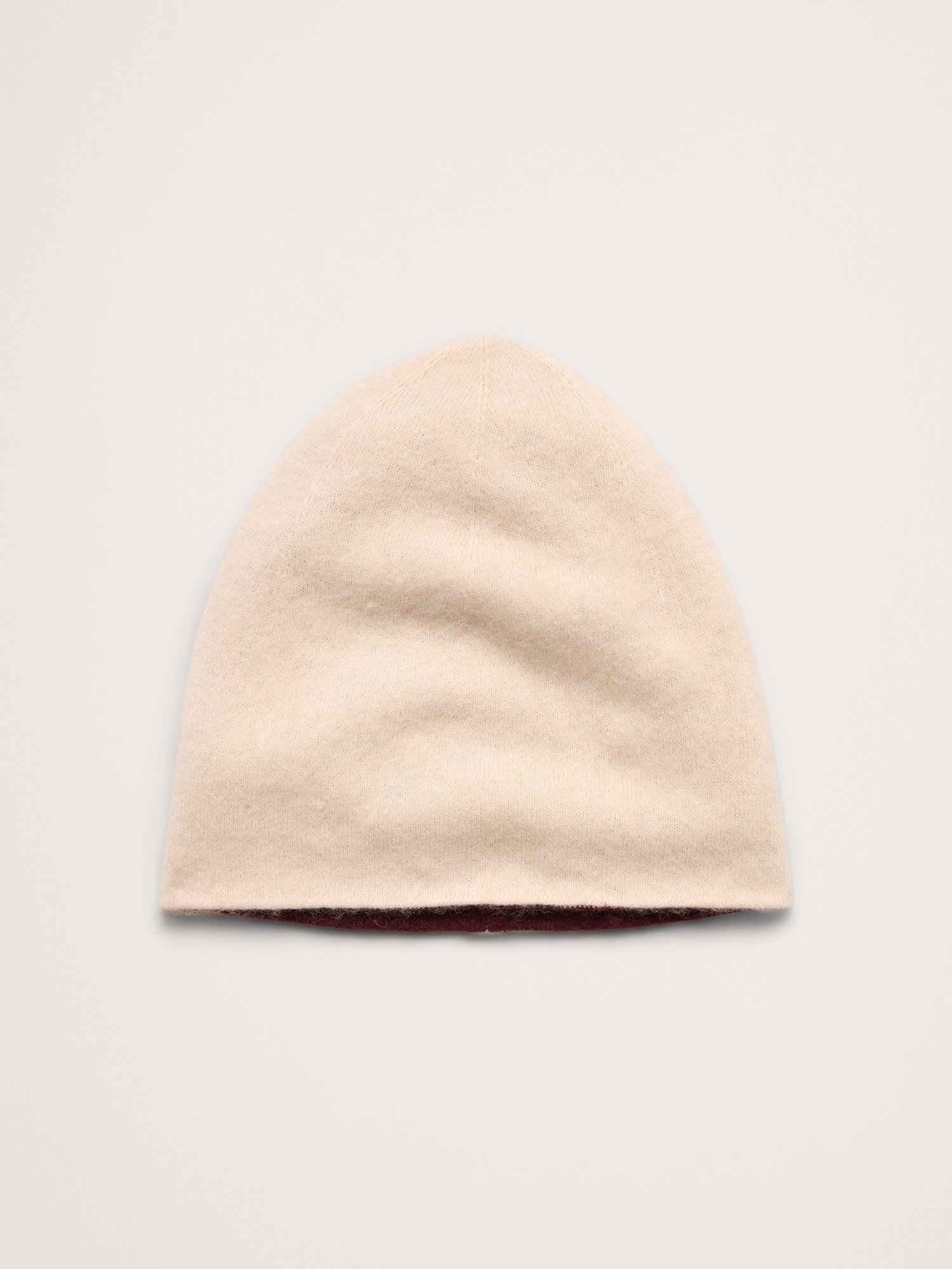 Reversible Brushed Wool-Cashmere Beanie
