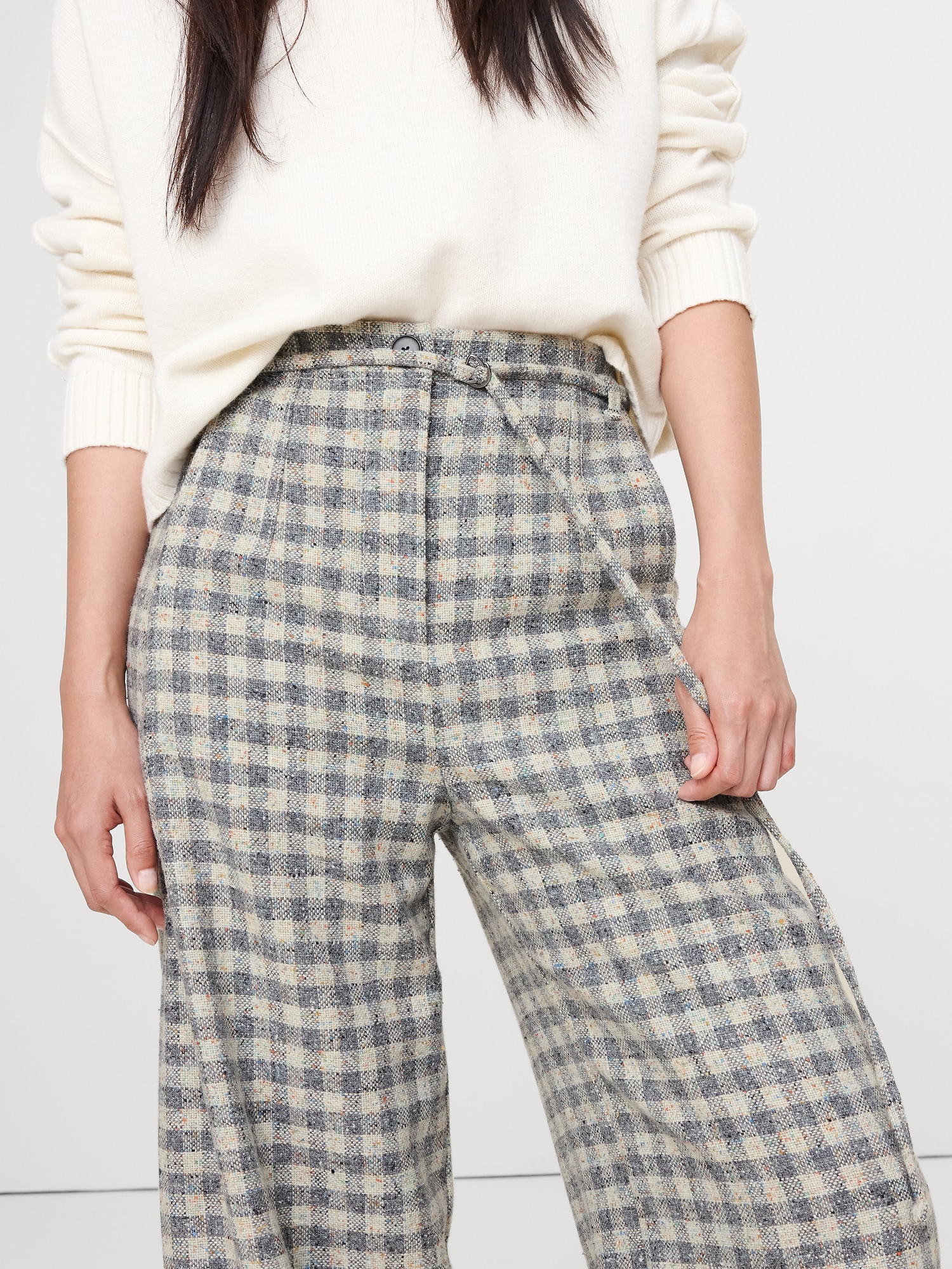 Image number 4 showing, Ultra-High Rise Relaxed Barrel Donegal Pant
