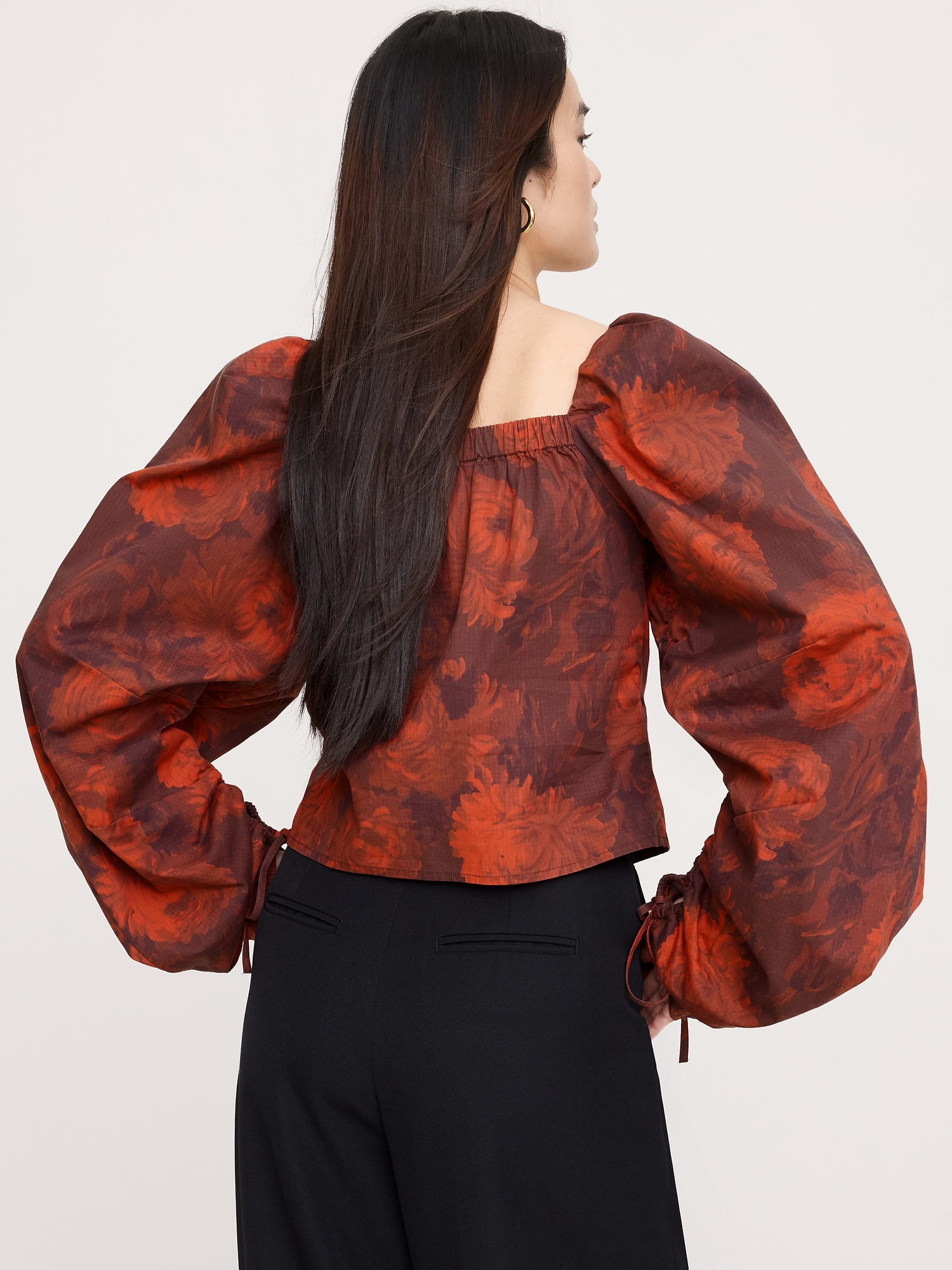 Image number 2 showing, Stretch-Cotton Square-Neck Top