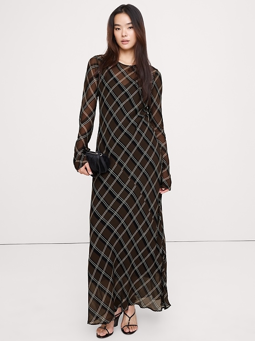 chinese dress ladies Treasure Bias Cut Maxi Dress | Blue | Womens