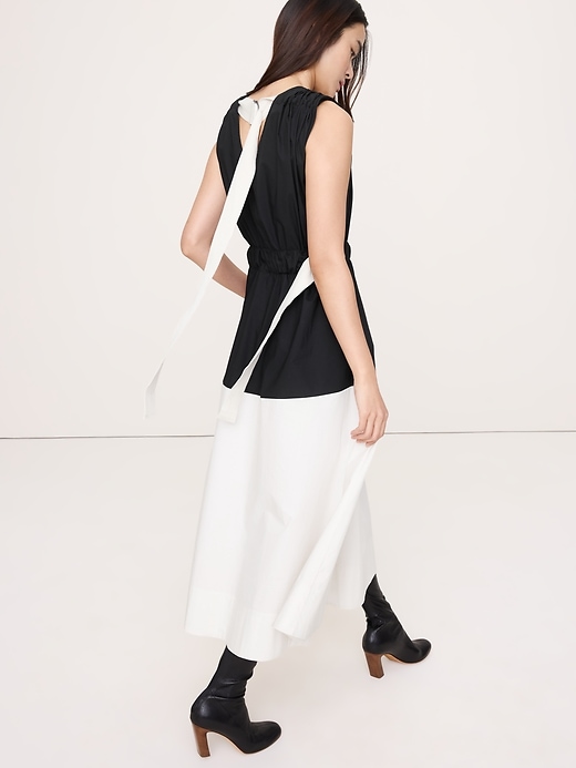 banana republic colorblock pleated midi dress Pleated Midi Dress