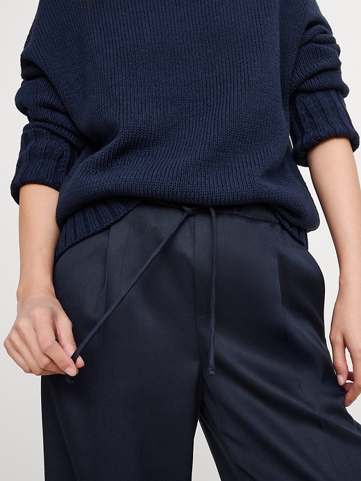 Mid-Rise Wide-Leg Drapey TENCEL™ Pull-On Pant