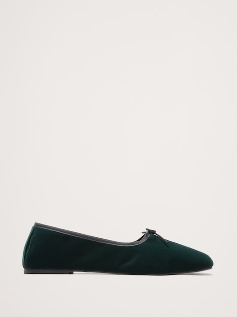 Jada Velvet Square-Toe Flat by Freda Salvador