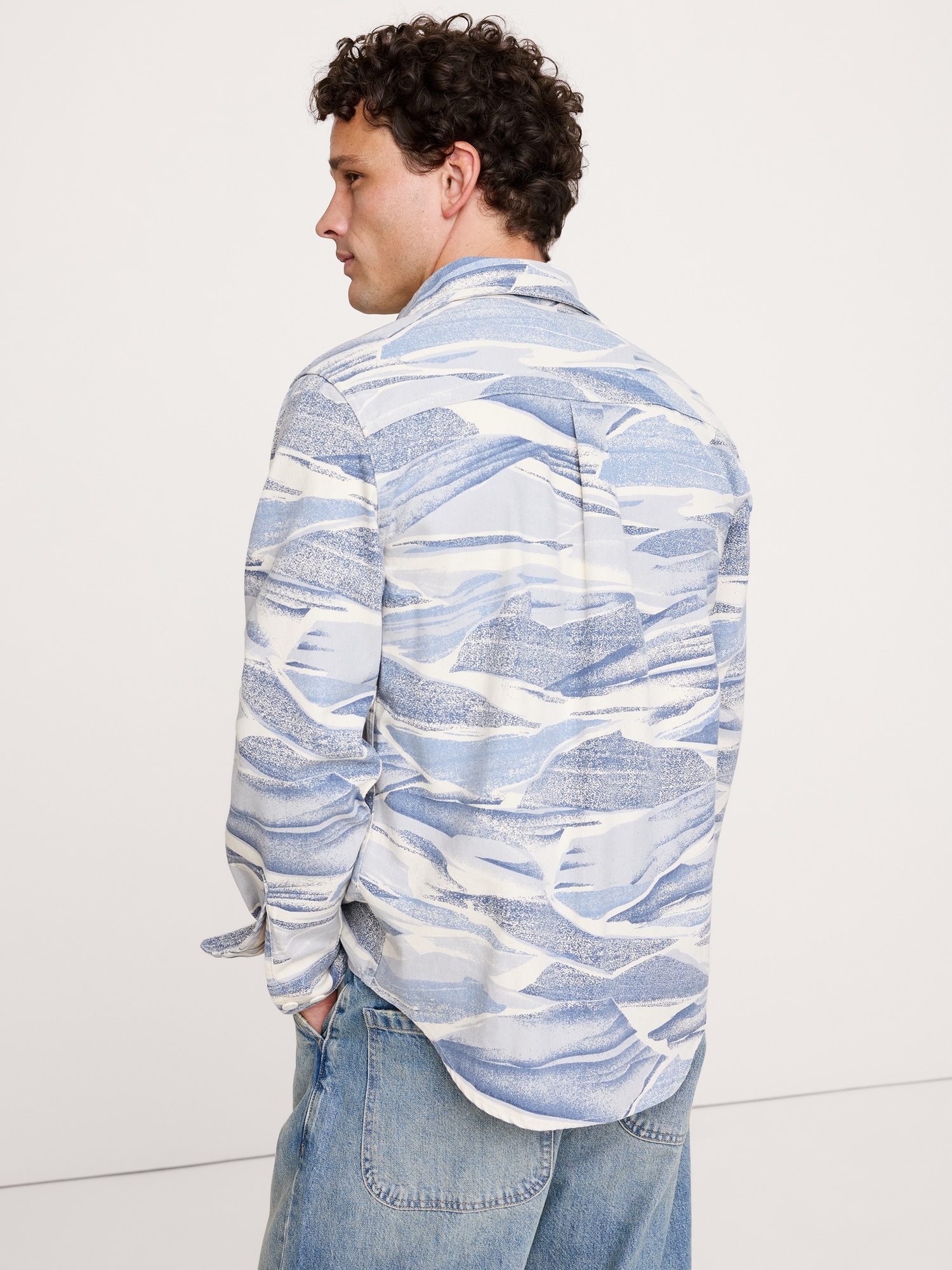Image number 2 showing, Printed Denim Overshirt