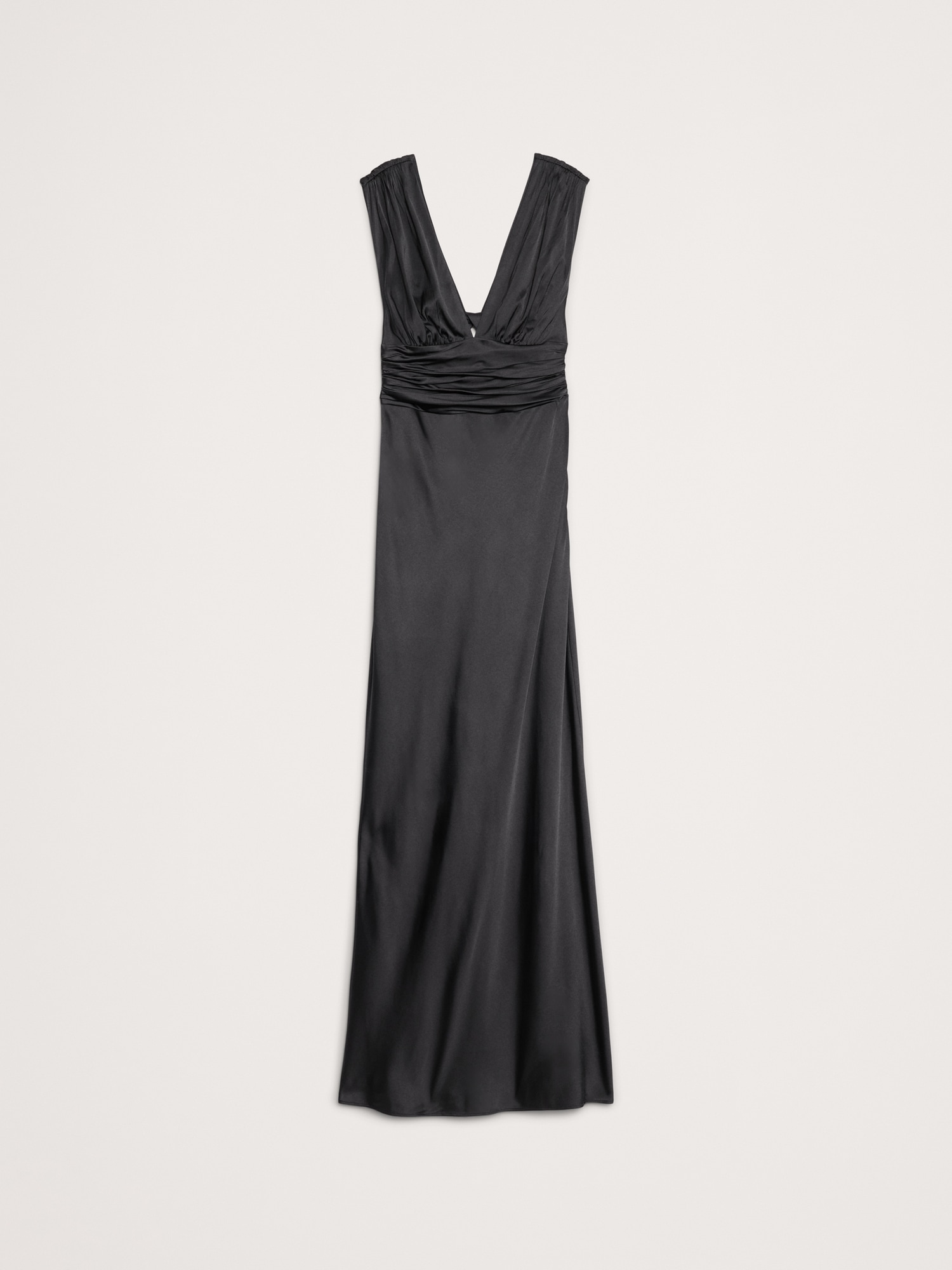 Image number 7 showing, Stretch-Satin Twisted Open-Back Maxi Dress