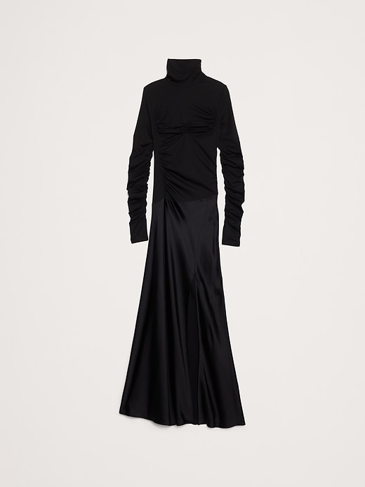 Image number 8 showing, Jersey & Stretch-Satin Ruched Maxi Dress