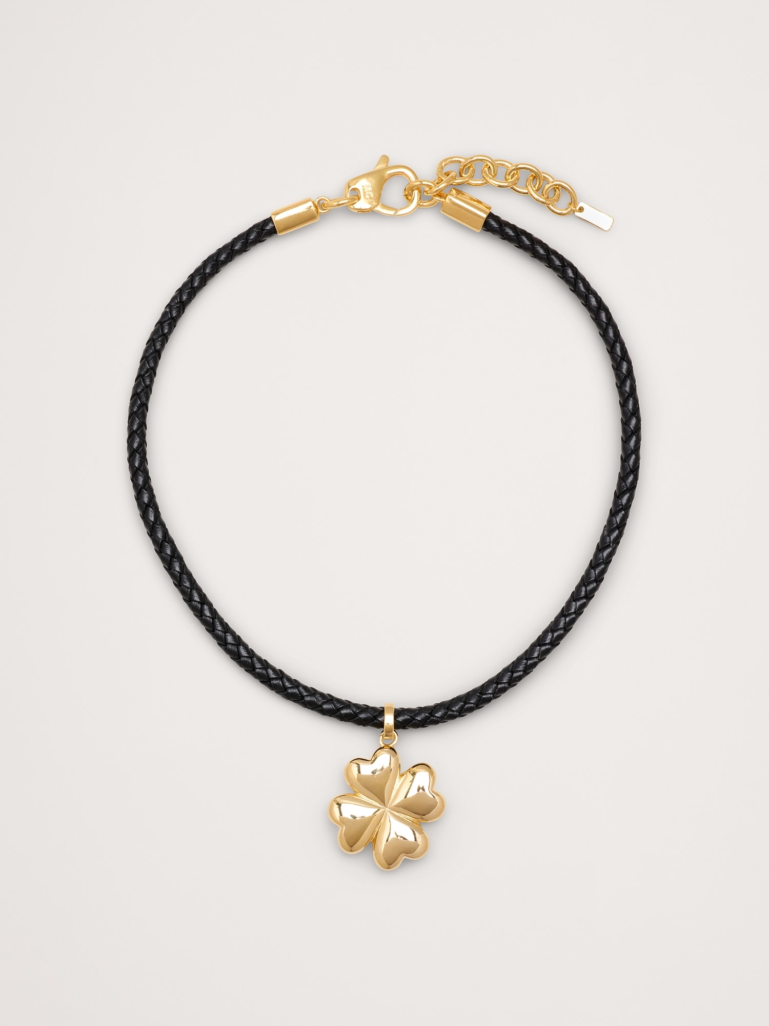 Leather Cord Necklace by Martha Calvo - Gold