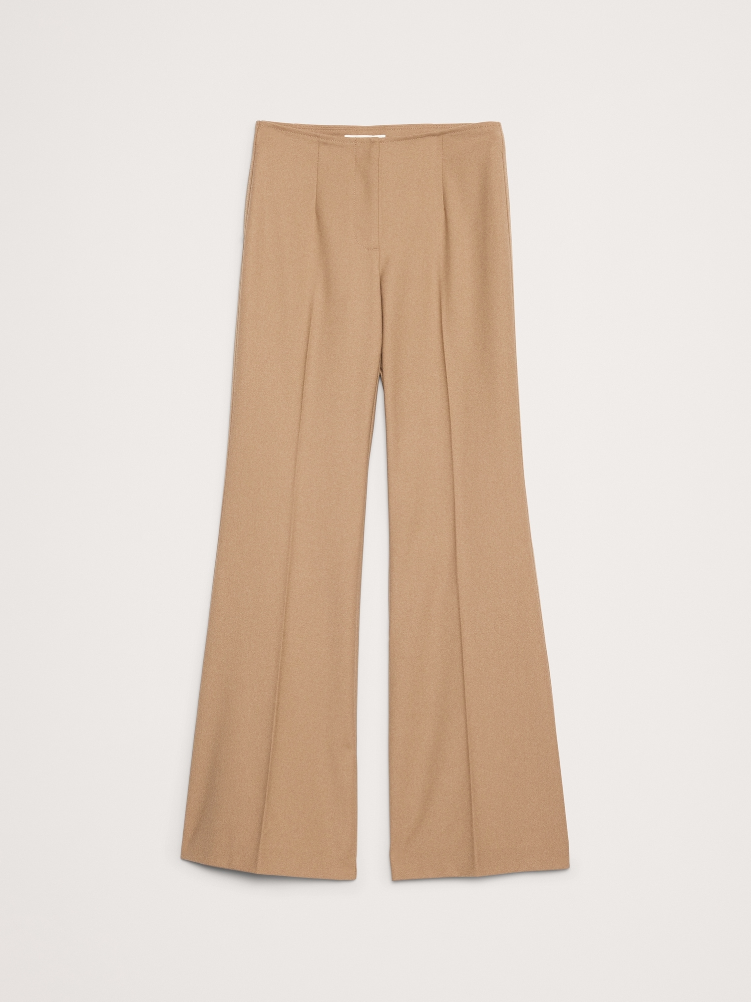 Mid-Rise Flare Stretch Wool-Blend Pant
