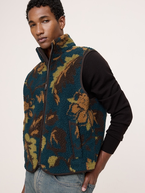 Print Sherpa Vest