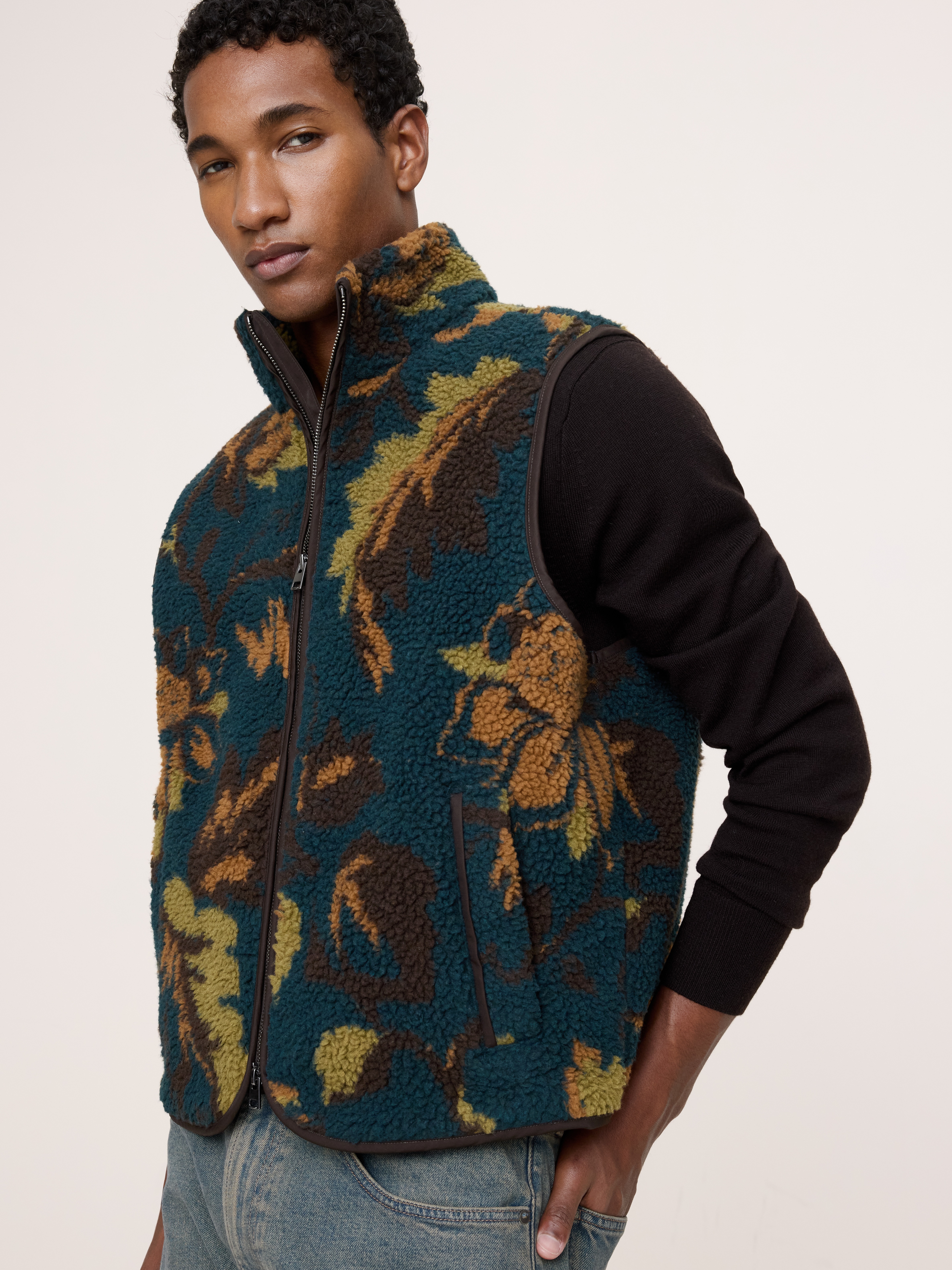 Print Sherpa Vest