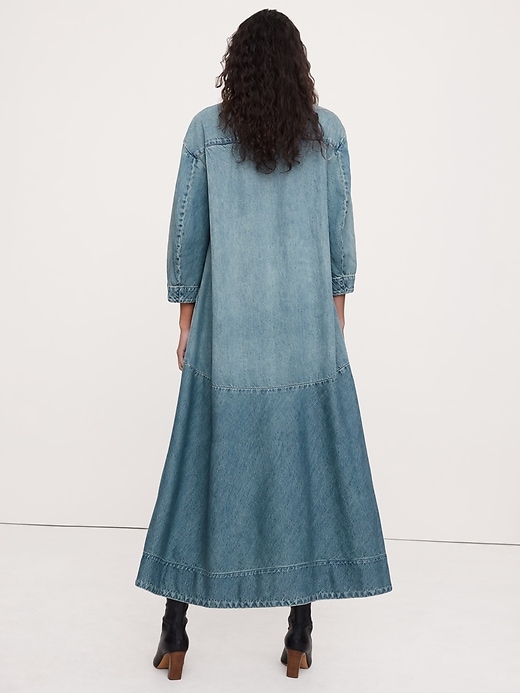 Denim Popover Shirt Dress