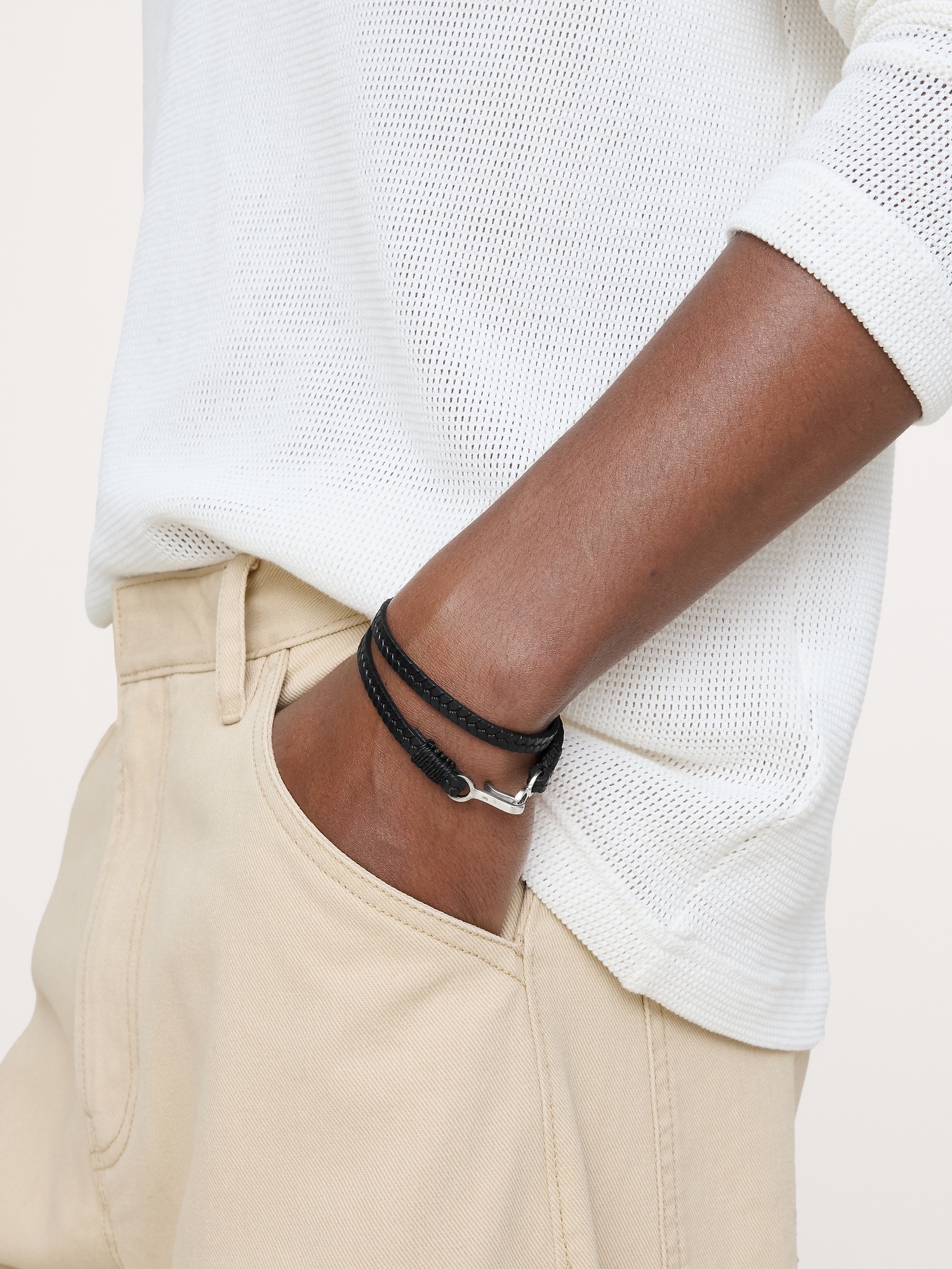 Image number 4 showing, Embossed Leather Double Wrap by Caputo & Co