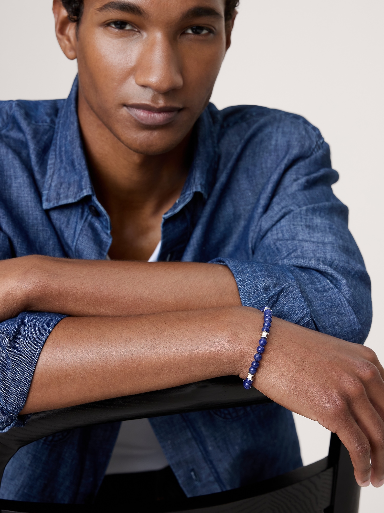 Image number 4 showing, Square Stone Beaded Stretch Bracelet by Caputo & Co