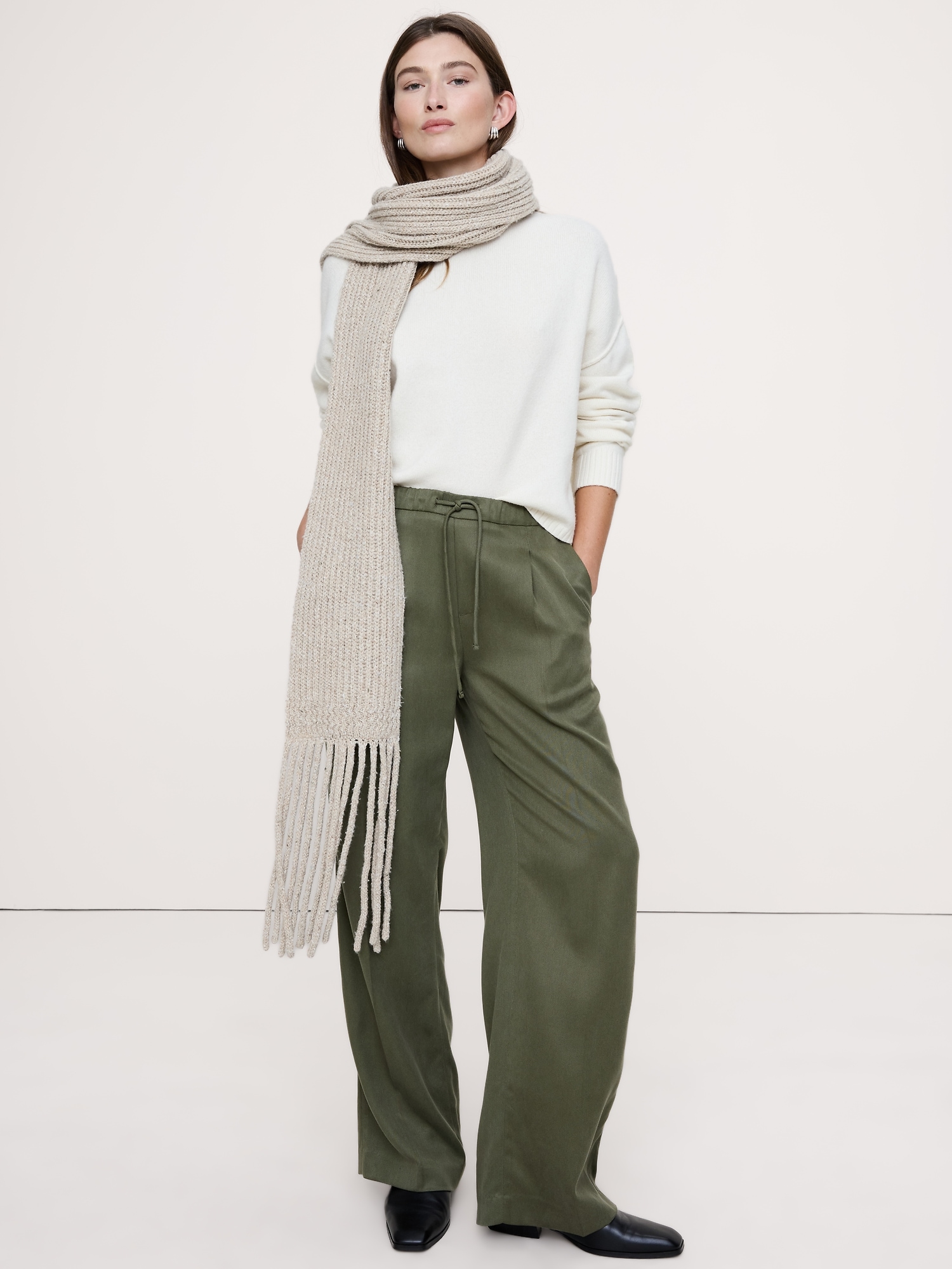 Image number 5 showing, Donegal Wool-Blend Extra-Long Scarf