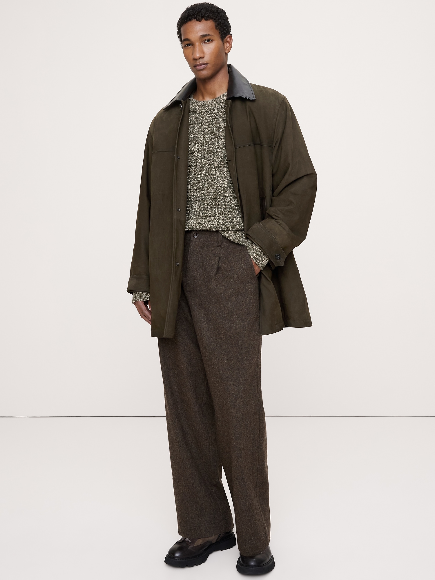 Image number 4 showing, Nubuck Leather Car Coat