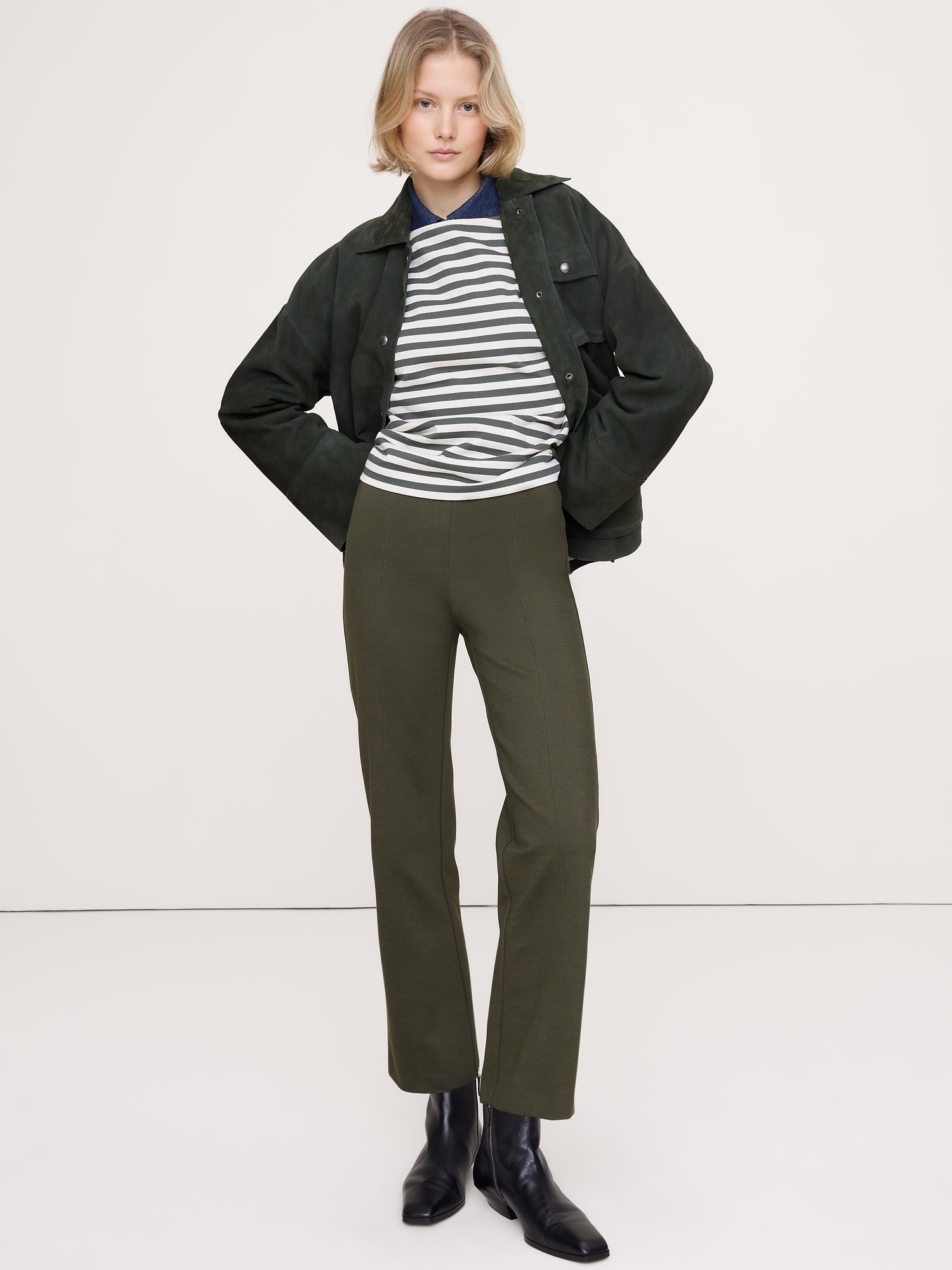 Straight Everywhere Ponte Ankle Pant