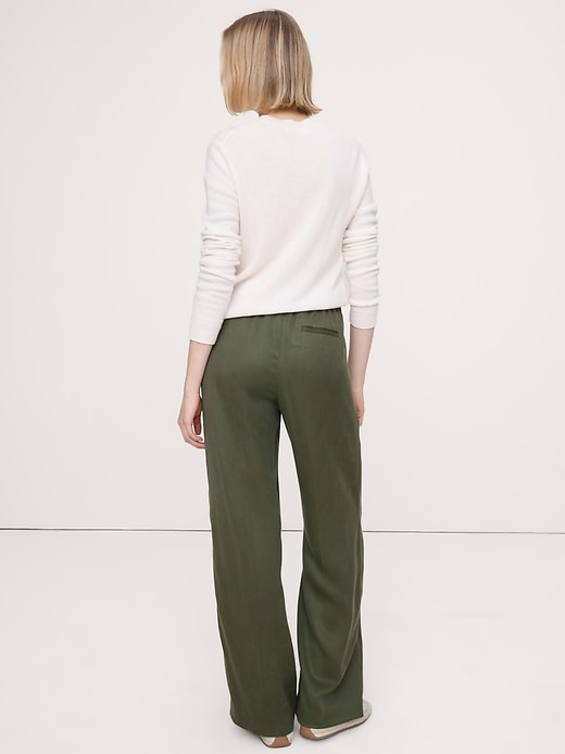 Mid-Rise Wide-Leg Drapey TENCEL™ Pull-On Pant