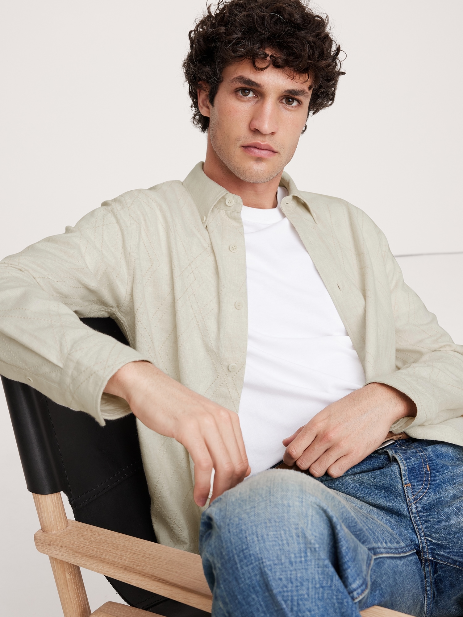 Image number 2 showing, Standard-Fit Embroidered Flannel Shirt