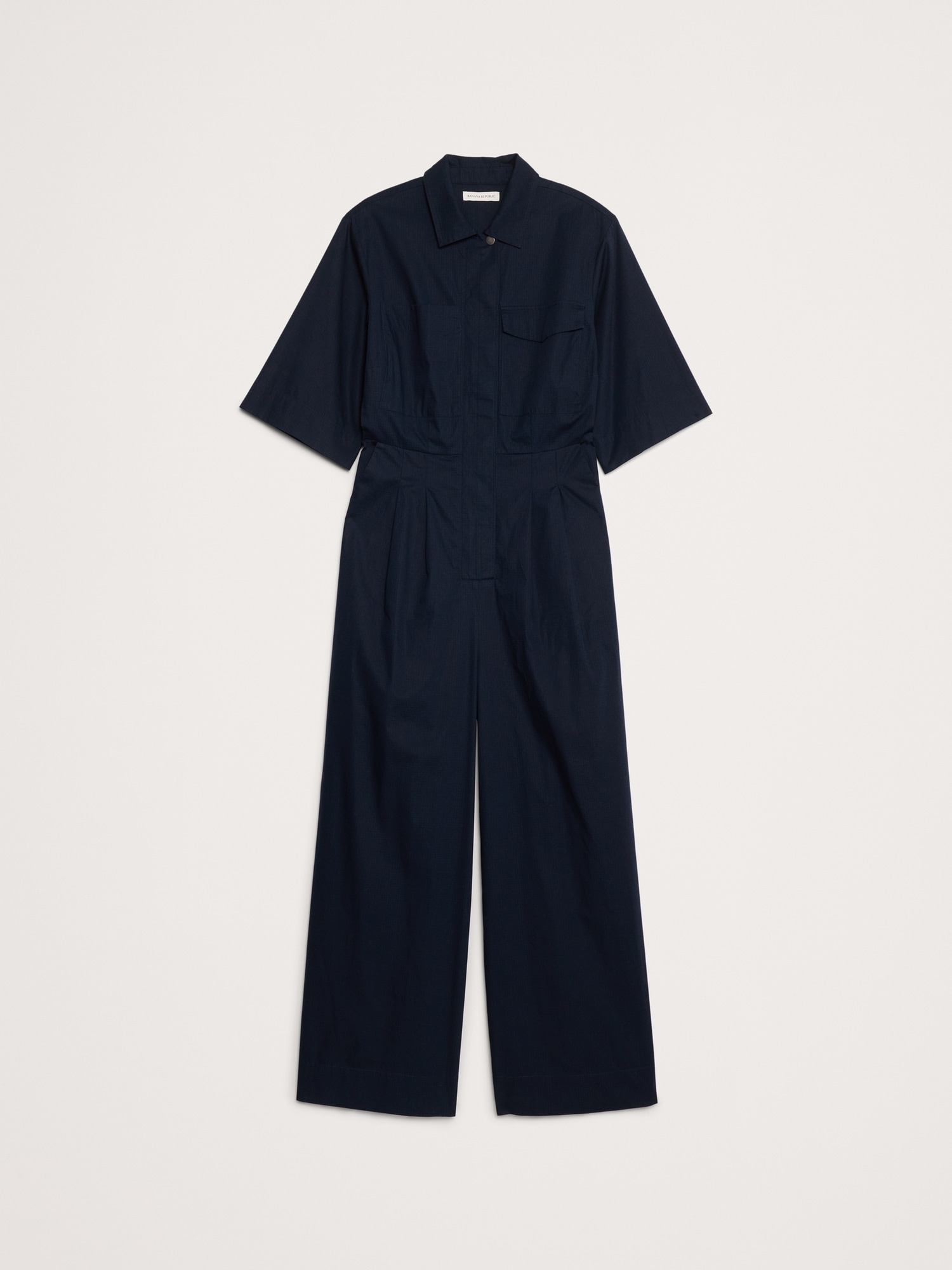 Image number 5 showing, Stretch-Cotton Wide-Leg Utility Jumpsuit