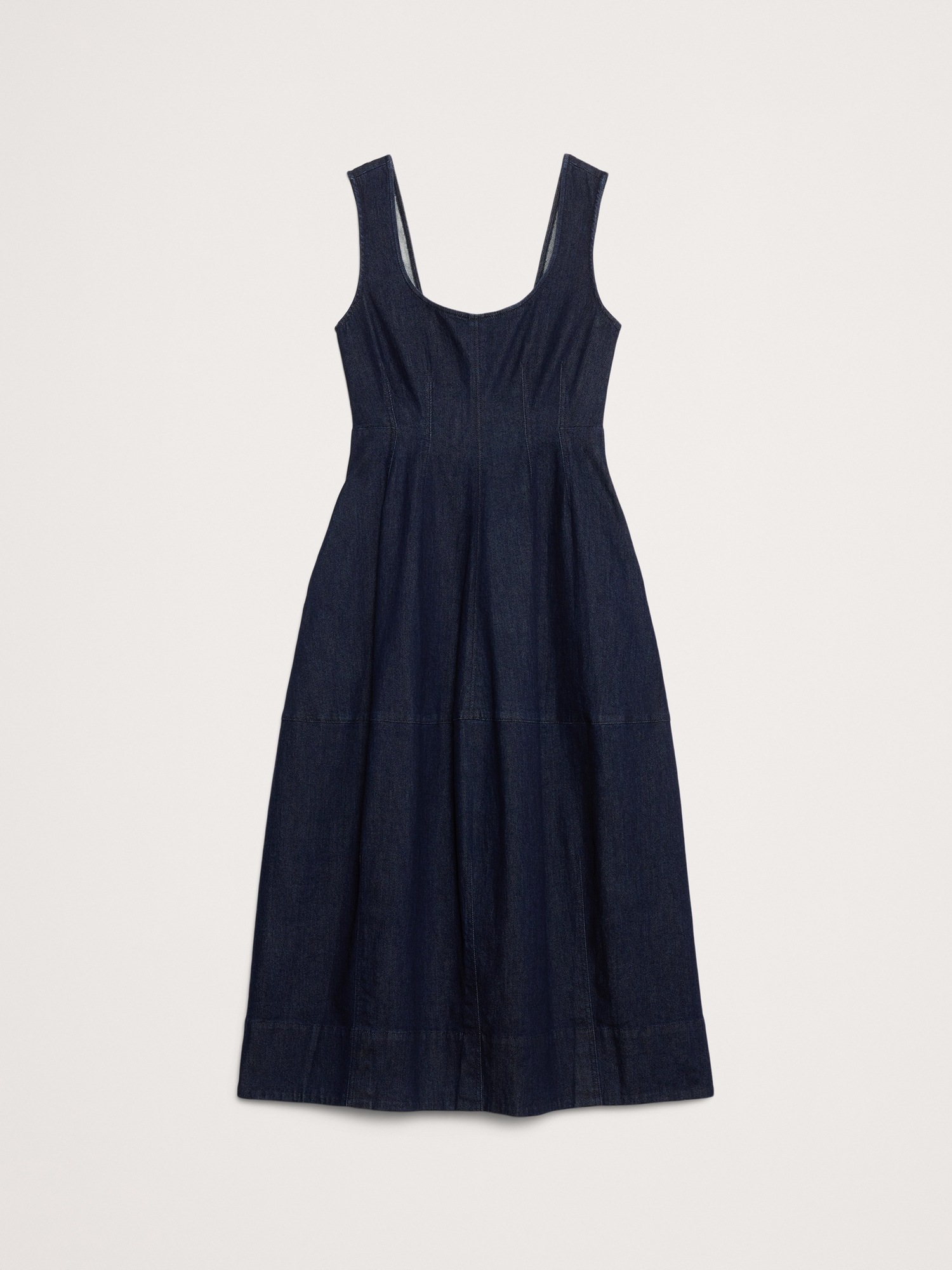 Женское платье Banana Republic Denim Barrel Midi, цвет: Индиго синий — фото 4
