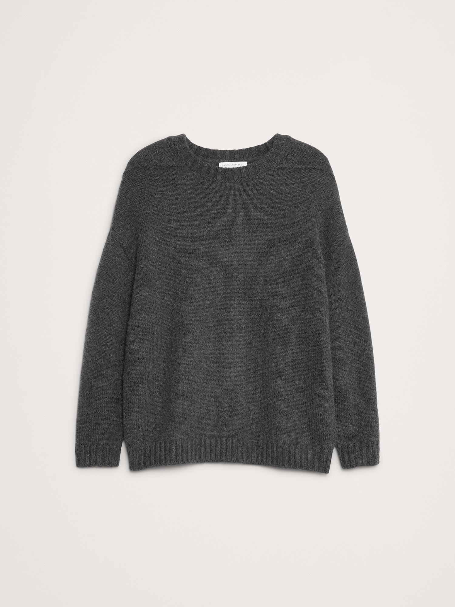 Image number 8 showing, Oversized Merino-Cotton Crew-Neck Sweater