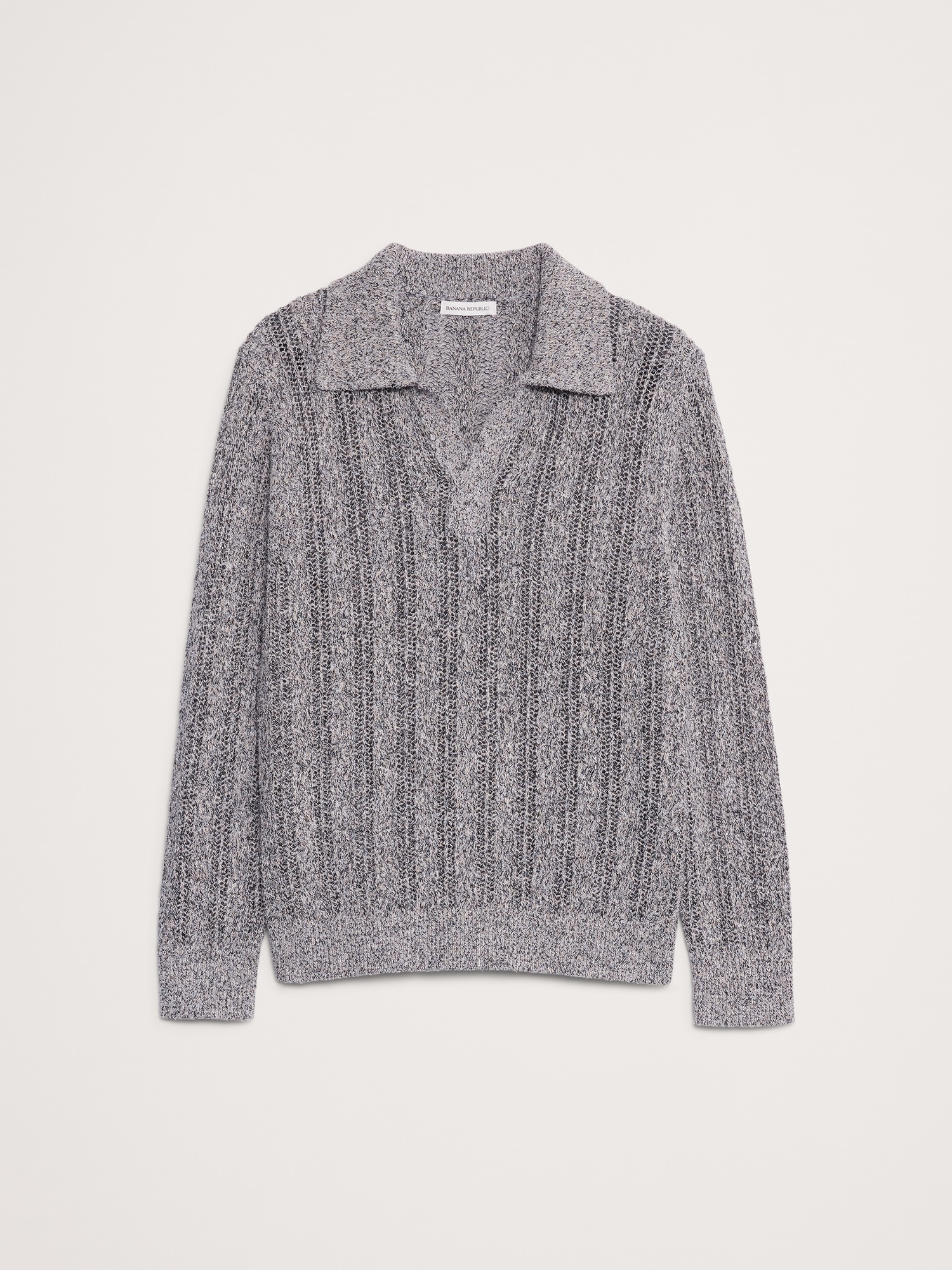 Image number 4 showing, Cotton-Blend Zig-Zag Sweater Polo