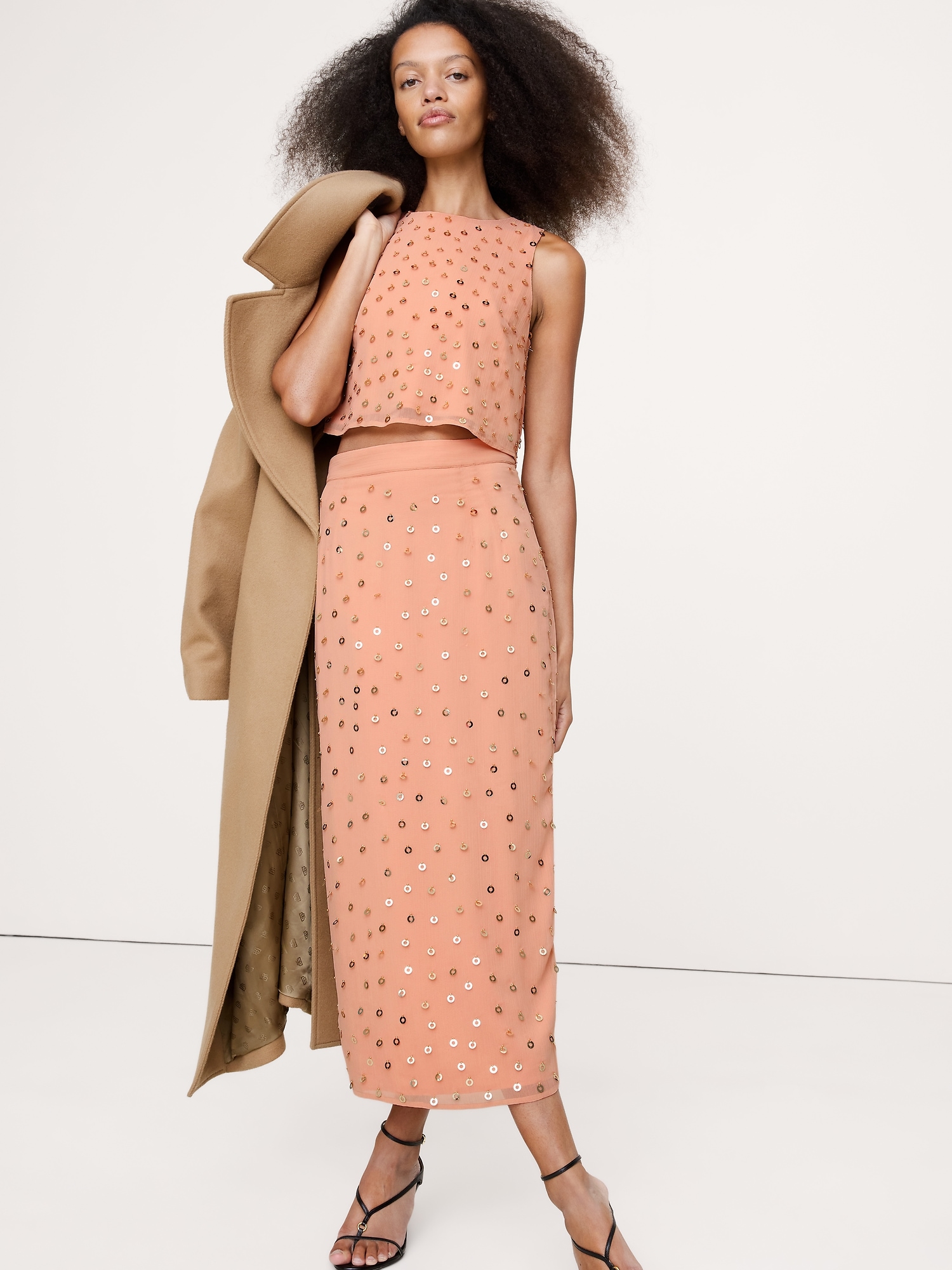 Image number 4 showing, Embellished Chiffon Open-Back Tank