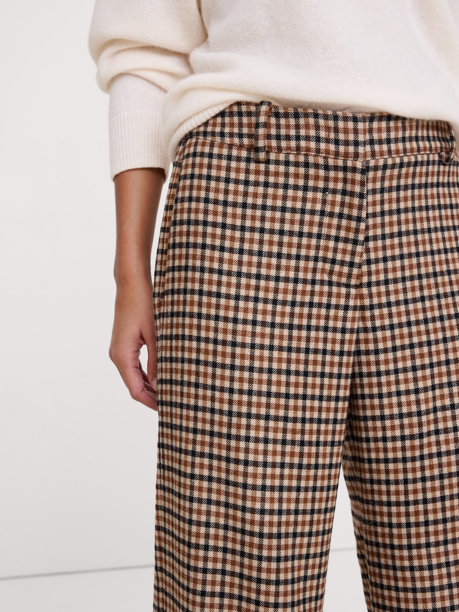 Image number 3 showing, The Everyday Wide-Leg Flannel Pant