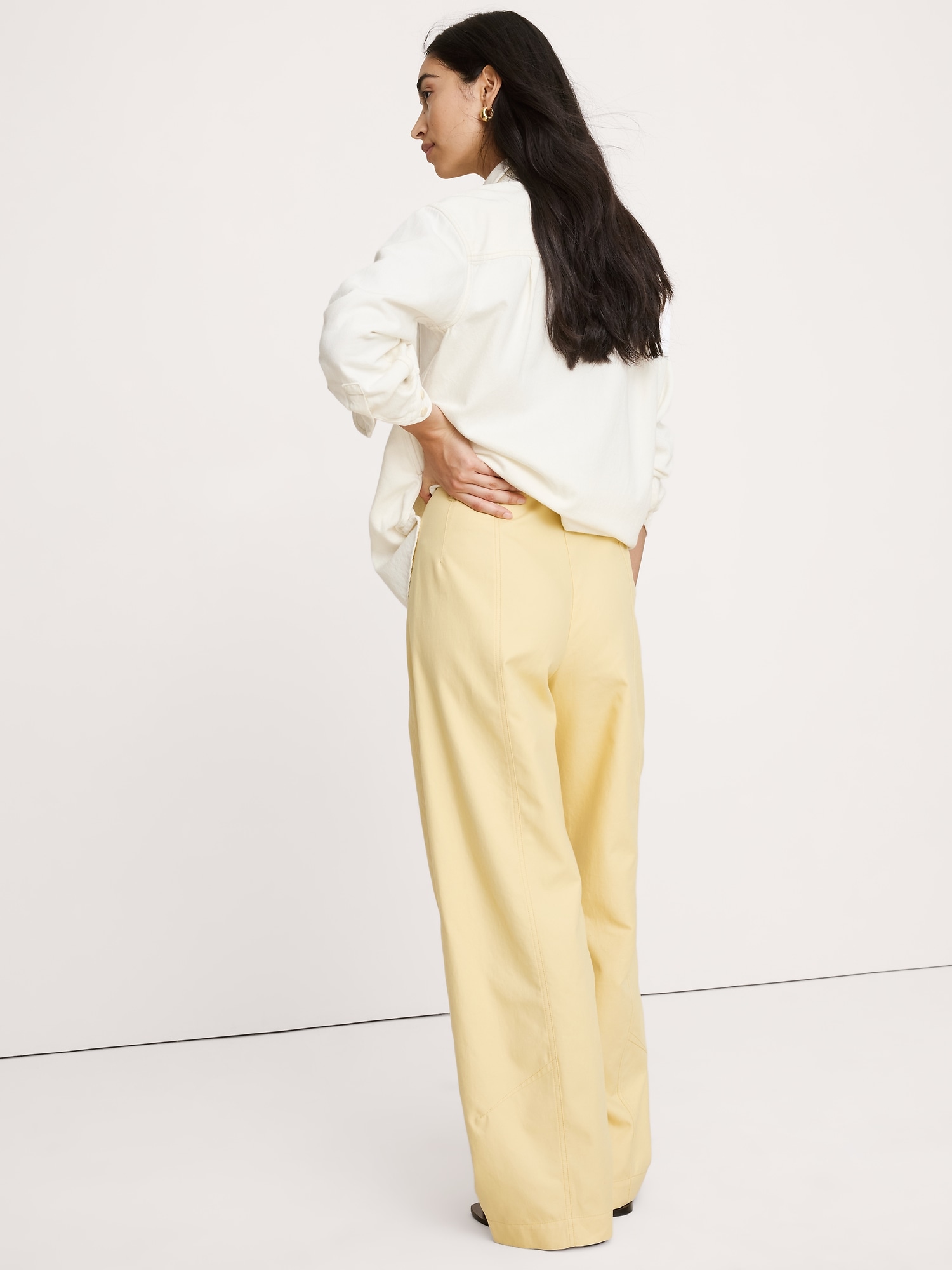 Image number 3 showing, Ultra-High Rise Barrel Soft Chino