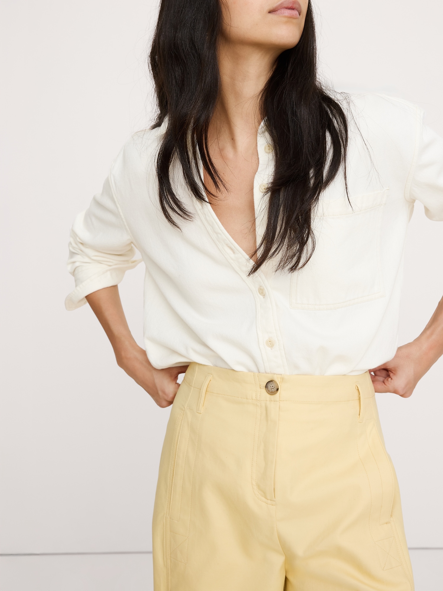 Image number 4 showing, Ultra-High Rise Barrel Soft Chino