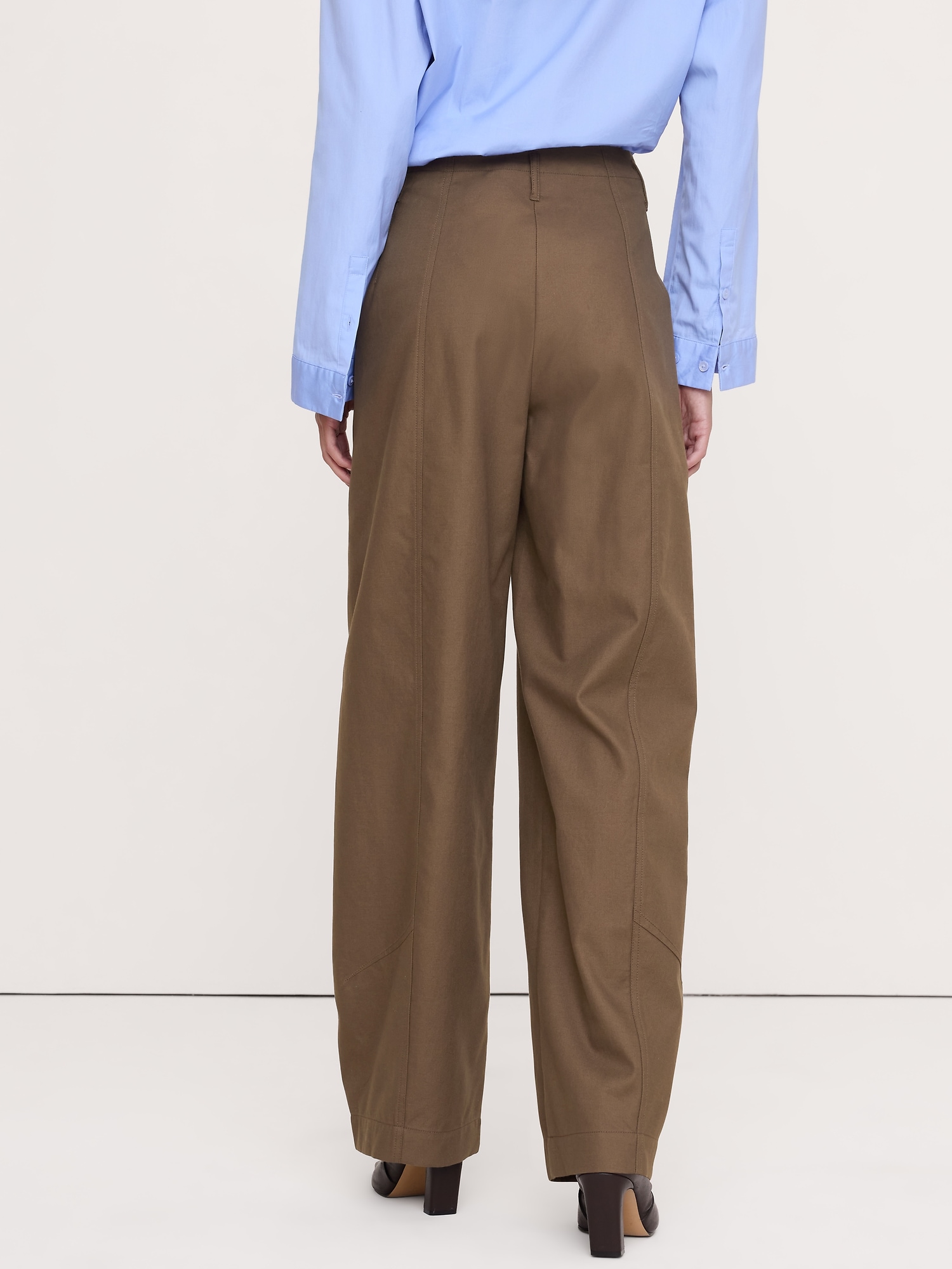 Image number 6 showing, Ultra-High Rise Barrel Soft Chino