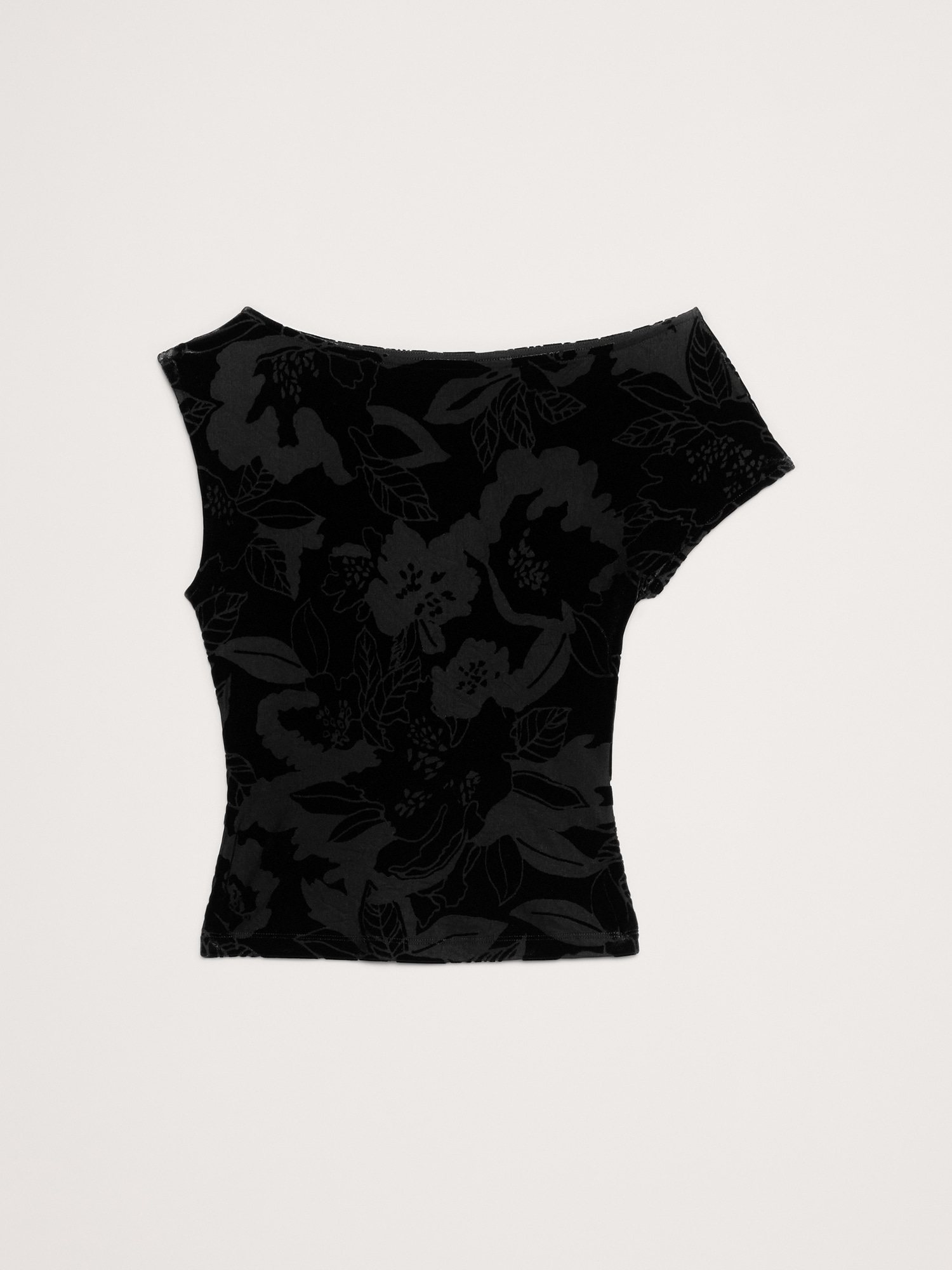 Image number 4 showing, Burnout Velvet Off-Shoulder Top