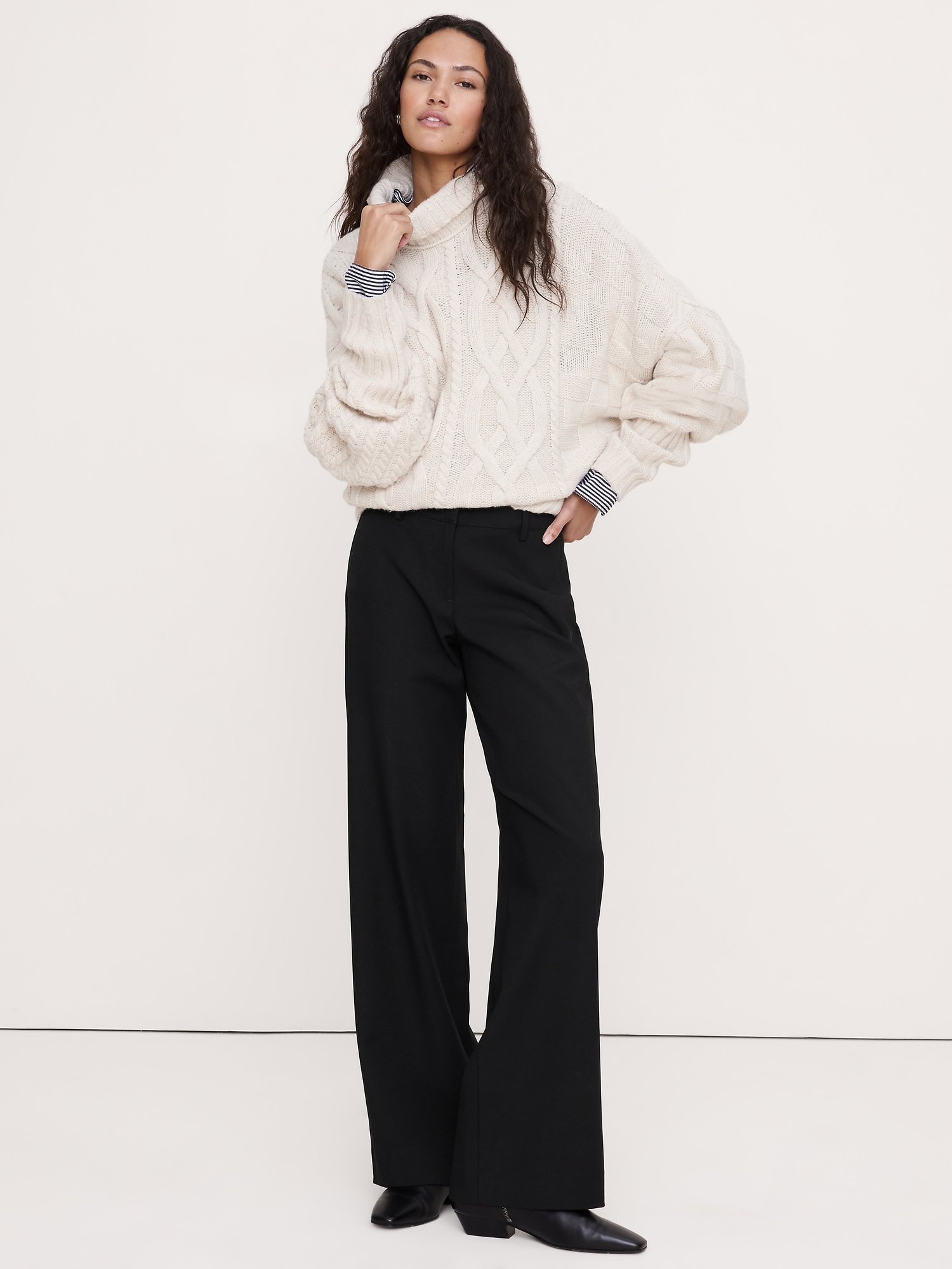 Image number 1 showing, The Everyday Wide-Leg Pant in City Stretch