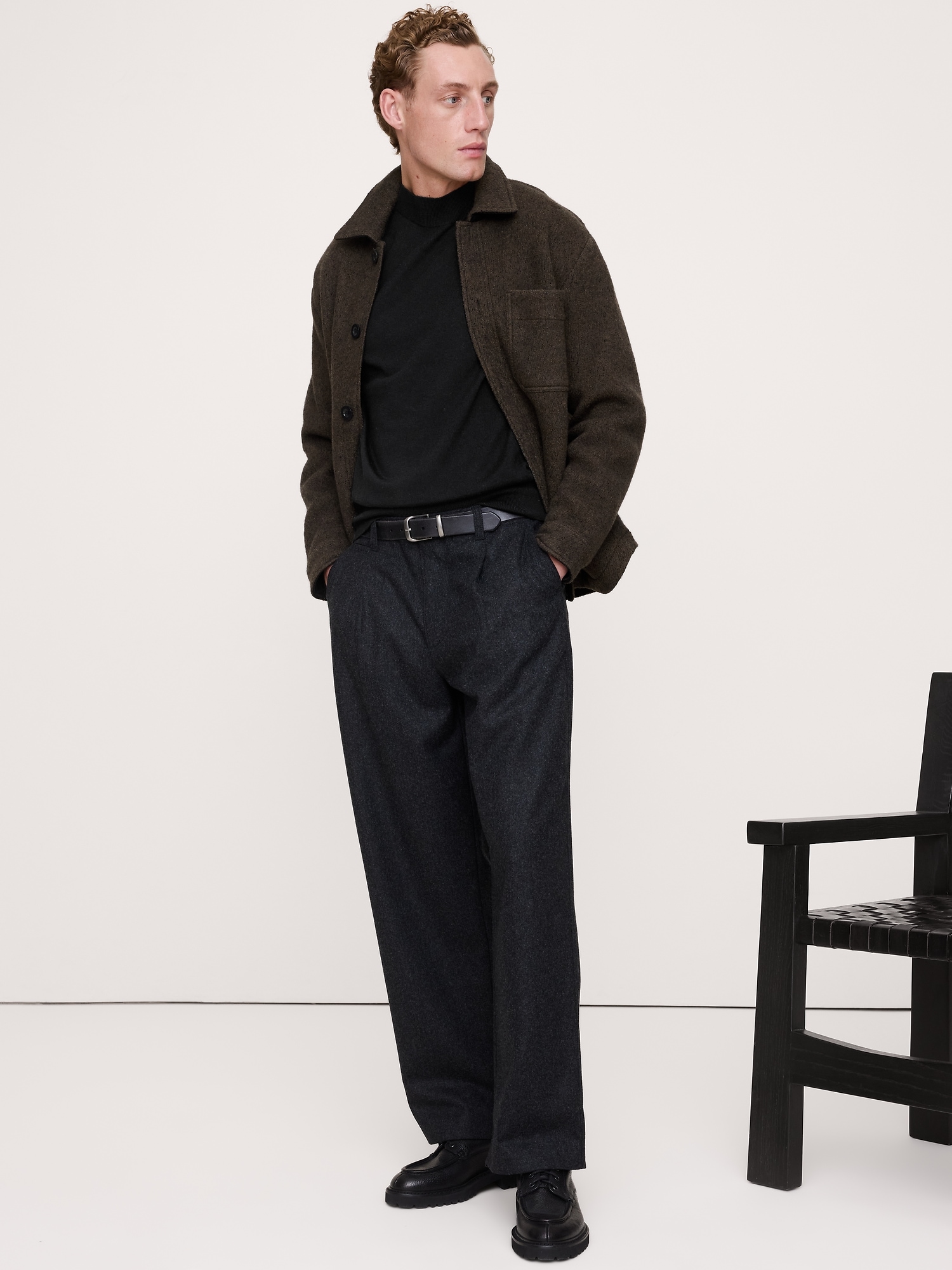 Merino Mock-Neck Sweater