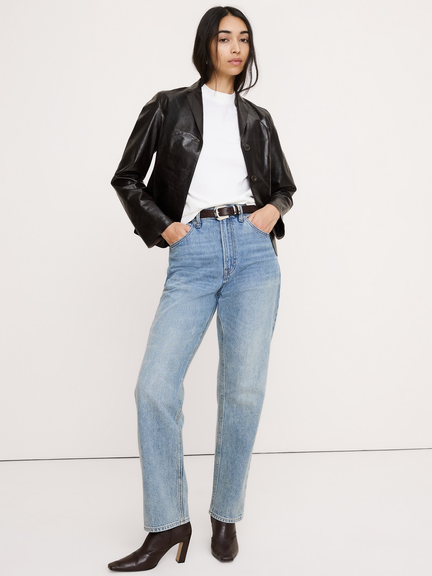 Vintage Cotton Mock-Neck T-Shirt - Optic White