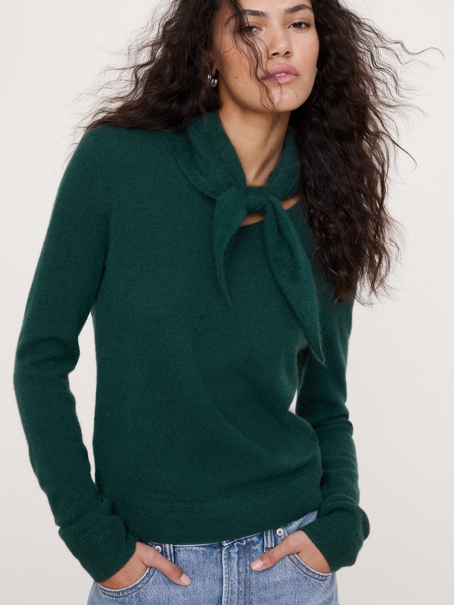 Image number 5 showing, Brushed Wool-Cashmere Triangle Scarf