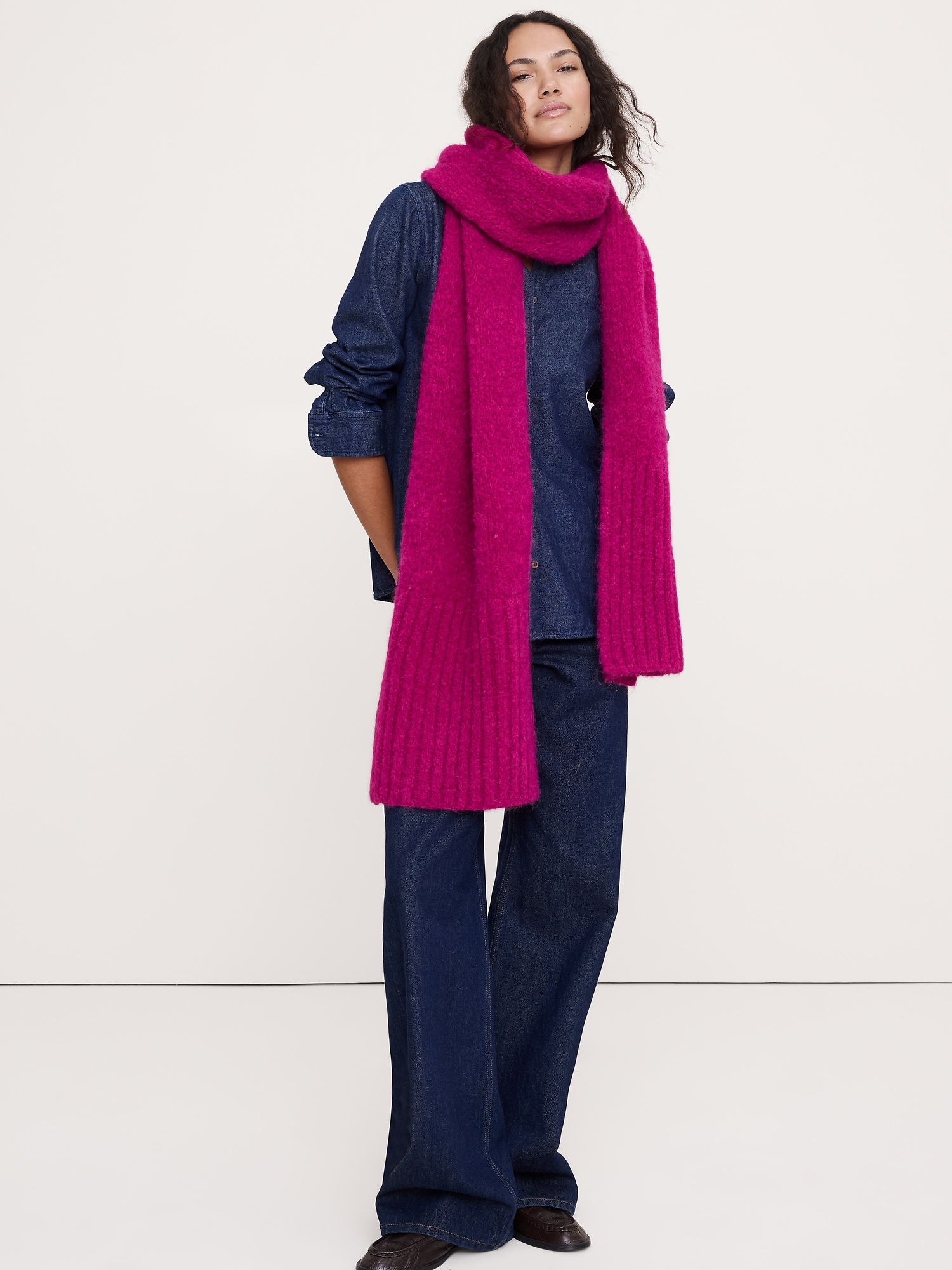 Image number 4 showing, Italian Alpaca-Blend Scarf