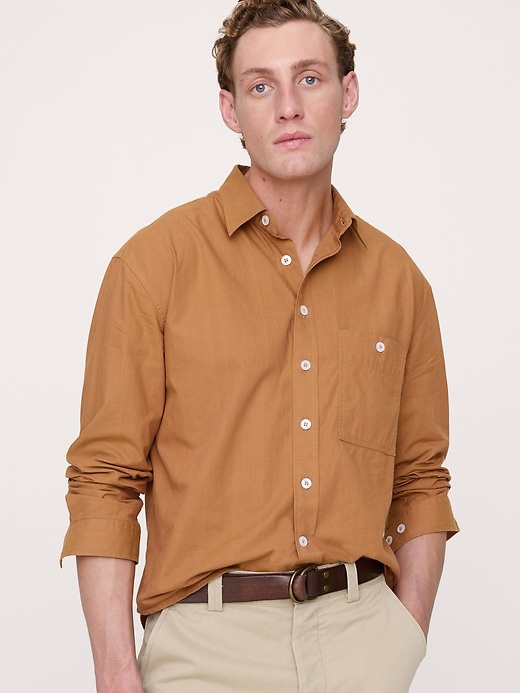 Relaxed-Fit Washed Cotton Poplin Shirt
